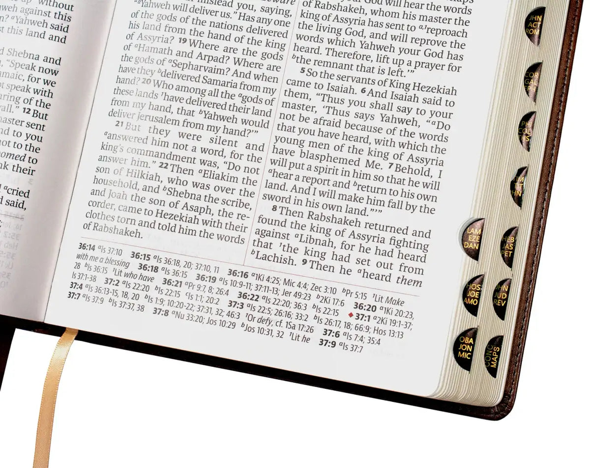 Giant Print Reference Bible in Faux Leather for Scripture Study, Featuring 13-Point Scripture Text