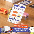 Giants Moving Tiny Furniture Party Game for Family Teamwork, Dexterity and Pinky-Only Moving Challenges