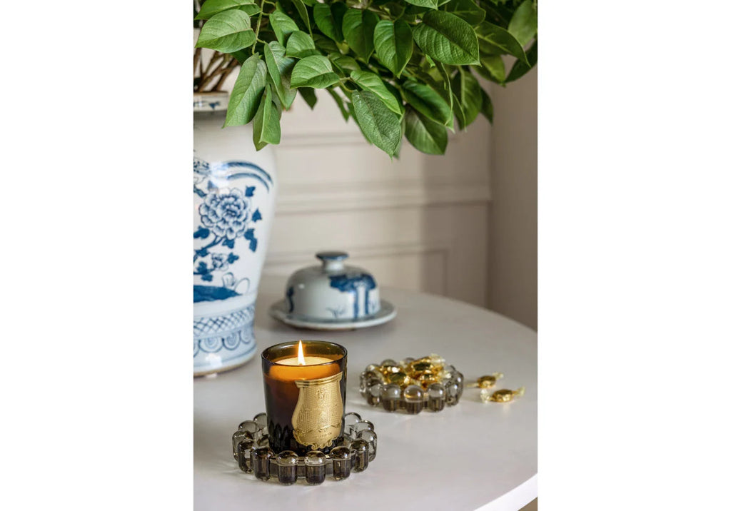 Glass Bubble Candle Dish