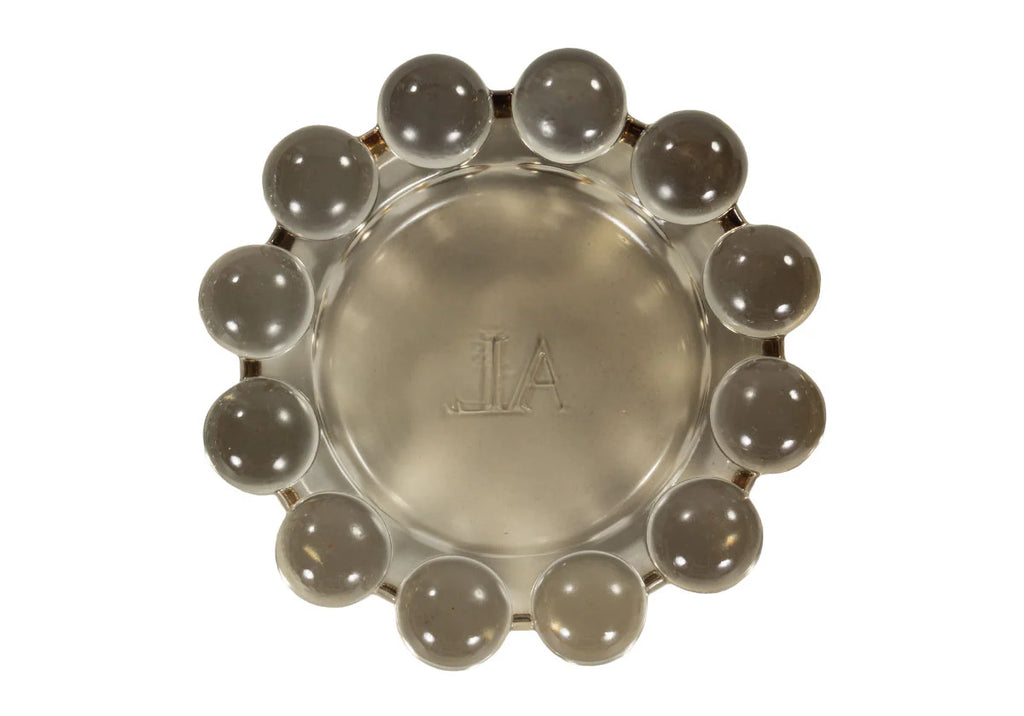 Glass Bubble Candle Dish