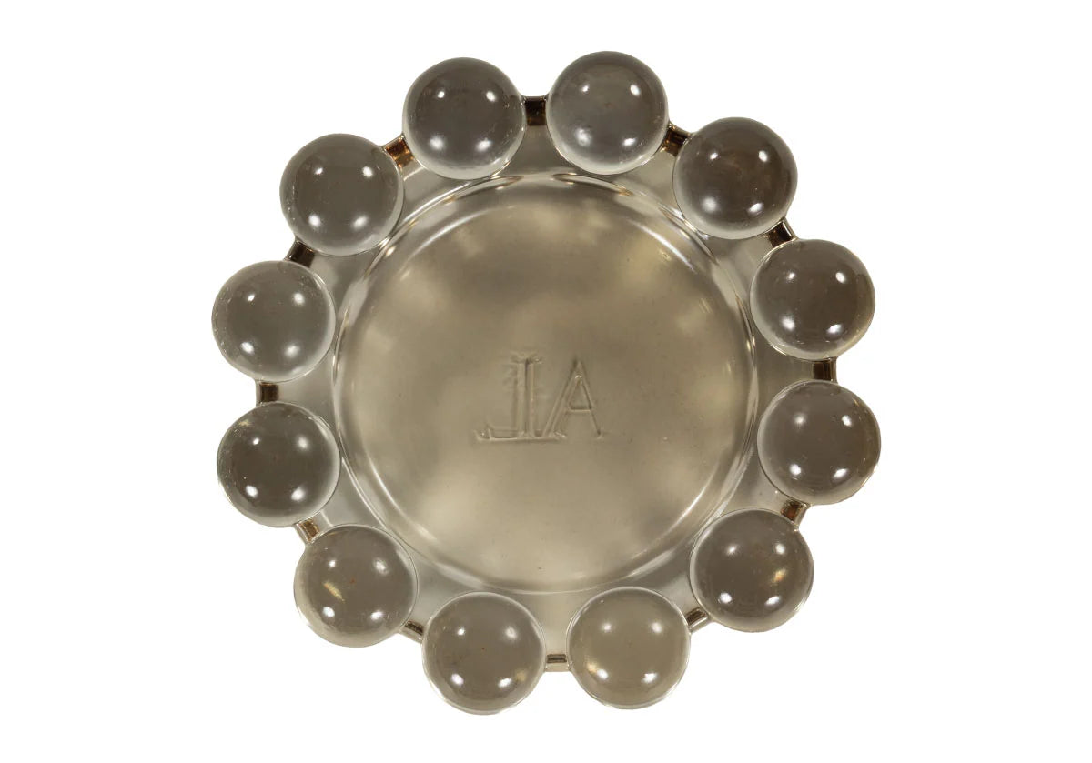 Glass Bubble Candle Dish