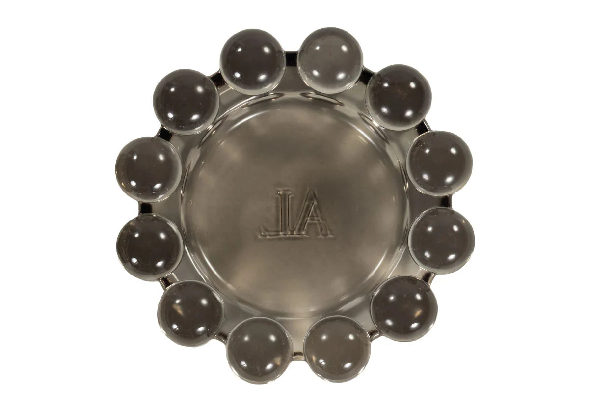 Glass Bubble Candle Dish