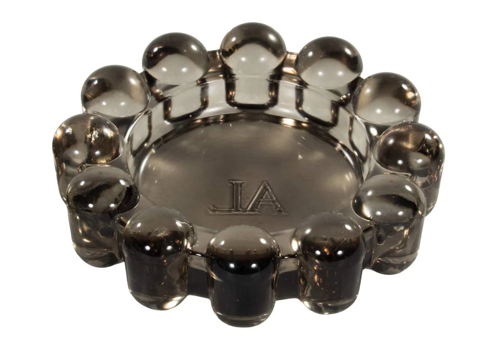 Glass Bubble Candle Dish, ORIGINAL-SMOKE-SINGLE