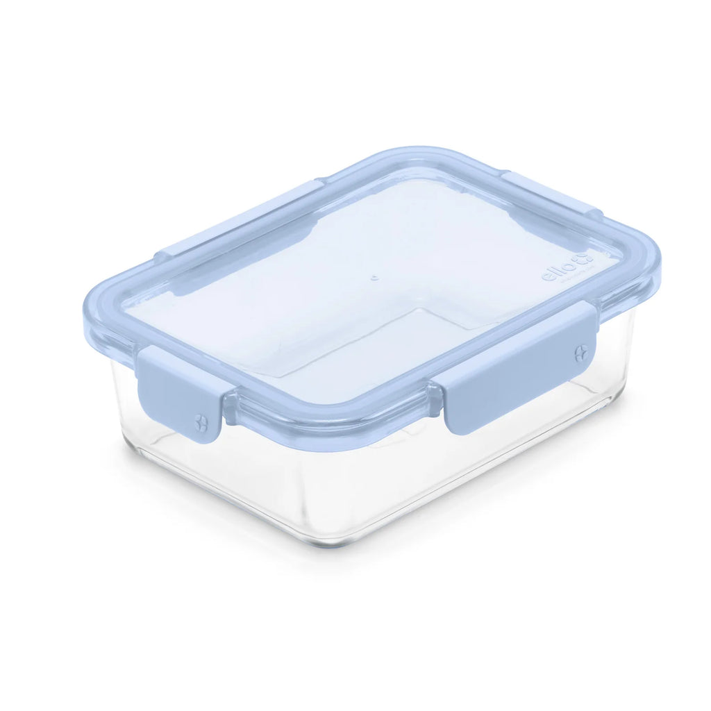 Glass Meal Prep Containers, Set of Five 5-Cup Tempered Glass Containers with Airtight Locking Lids