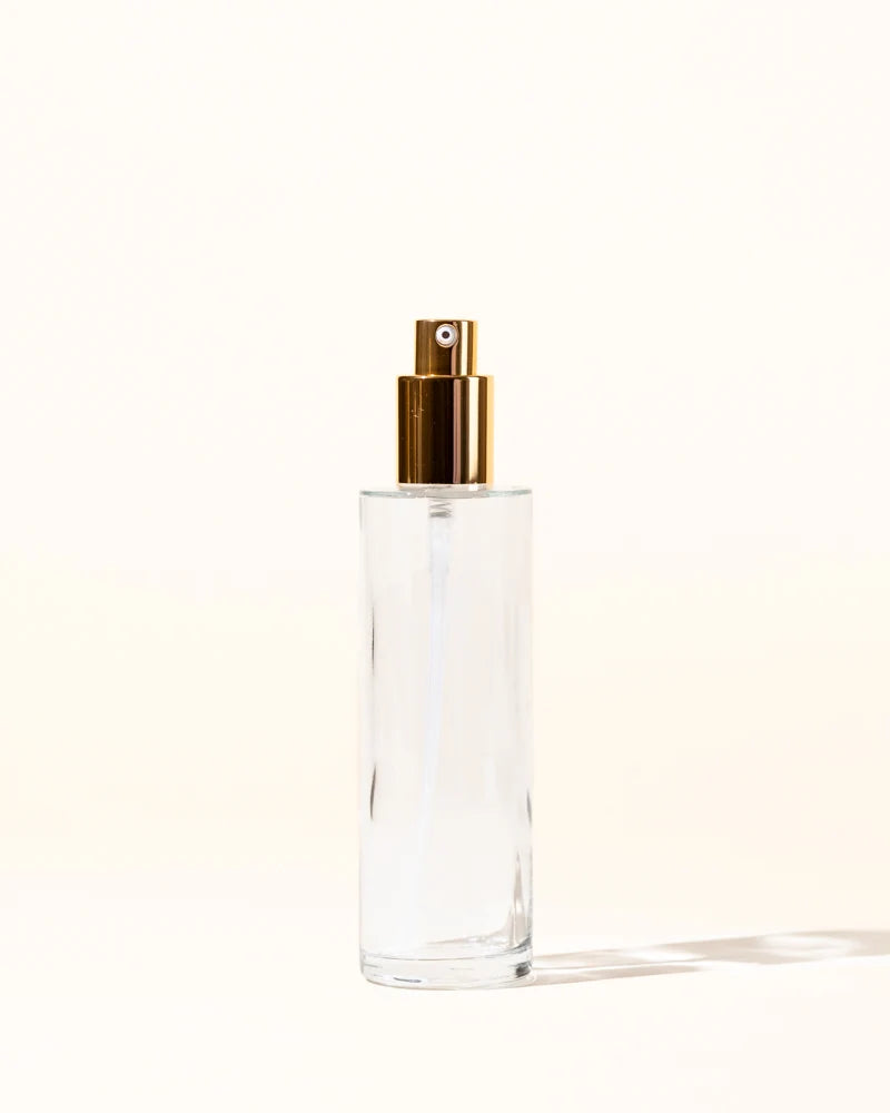 Glass Perfume Bottles, 12-Pack Translucent Cylinders with Gold or Black Tops, Spray or Dropper Closures