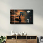 Glass Wall Art in a Modern Horizontal Design