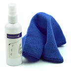 Glass Whiteboard Cleaning Kit with 100mL Ammonia-Free Cleaning Solution and a Soft Microfiber Cloth