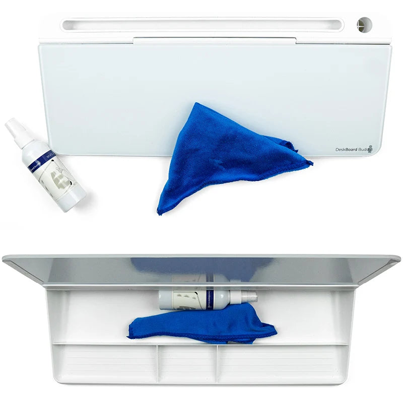 Glass Whiteboard Cleaning Kit with 100mL Ammonia-Free Cleaning Solution and a Soft Microfiber Cloth
