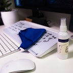 Glass Whiteboard Cleaning Kit with 100mL Ammonia-Free Cleaning Solution and a Soft Microfiber Cloth