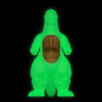 Godzilla 1989 Glow Action Figure with Metallic Chest and Spikes, Red Eyes and Articulated 3.75-Inch ReAction Design