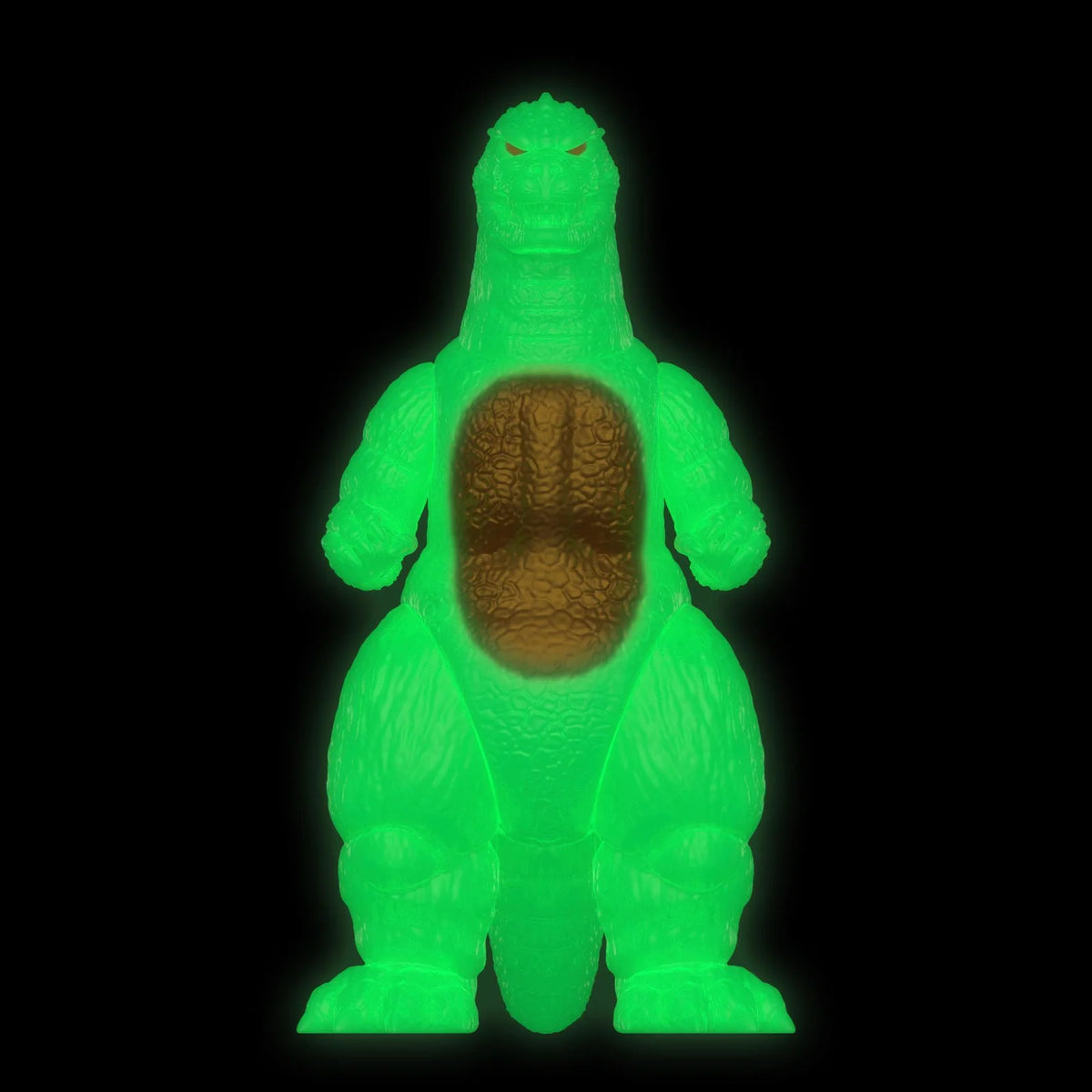 Godzilla 1989 Glow Action Figure with Metallic Chest and Spikes, Red Eyes and Articulated 3.75-Inch ReAction Design