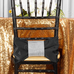 Gold Sequin Round Tablecloth, 120-Inch Diameter on a Taffeta Base