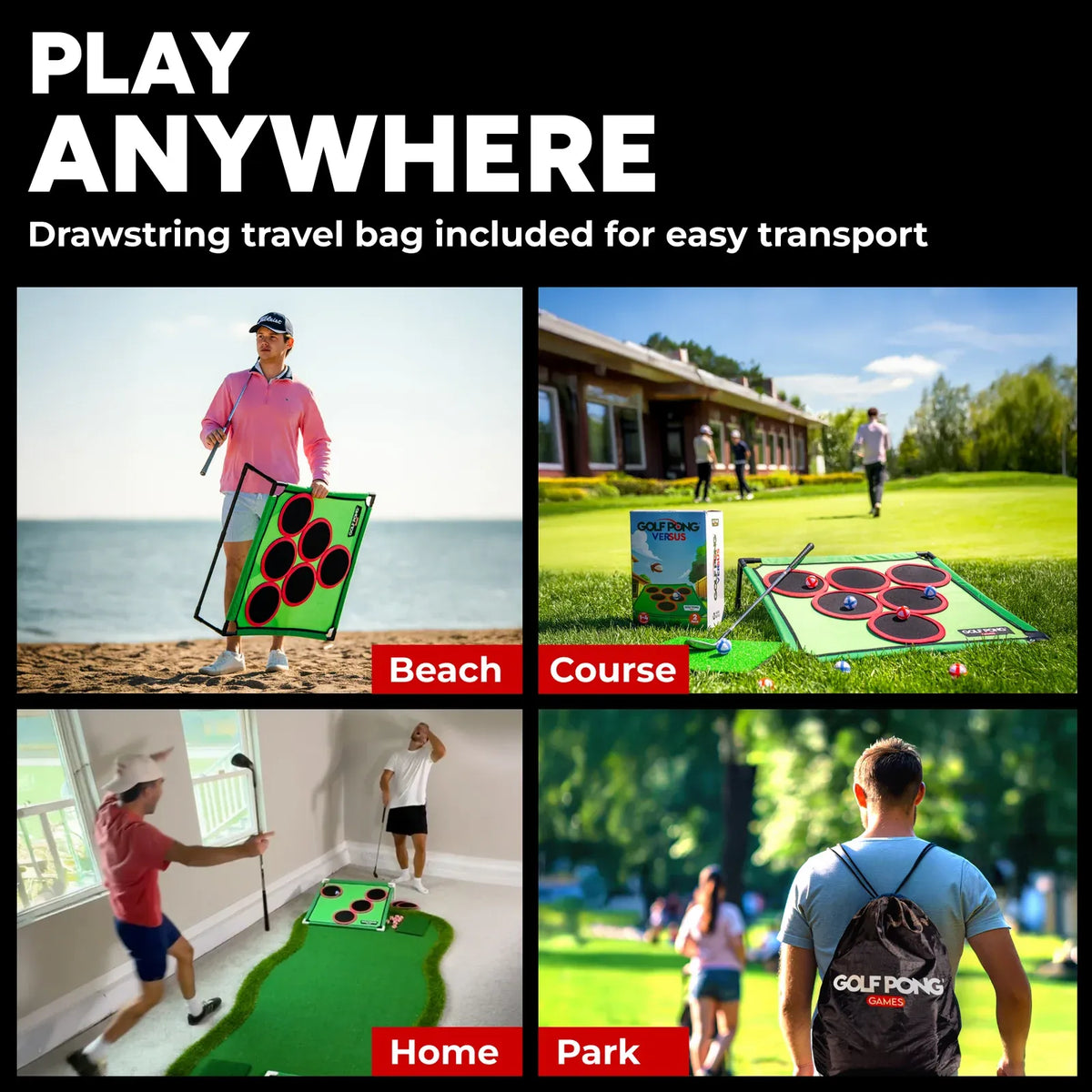 Golf Chipping Party Game for Solo Challenges and Head-to-Head Competition, Suitable for All Skill Levels