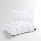 Goose Down Pillow with 750 Fill Power and Twisted Airflow Design in Standard, Queen, or King Sizes