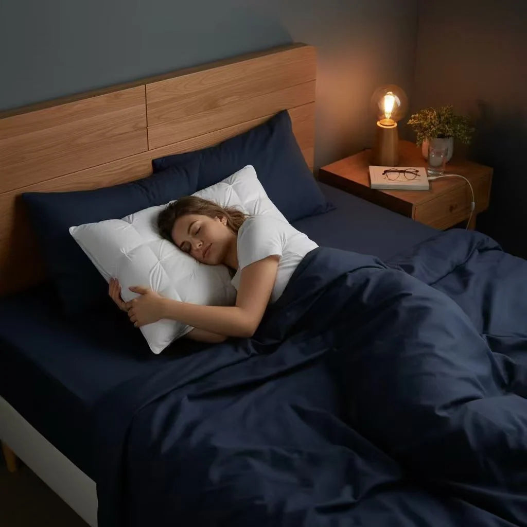 Goose Down Pillow with 750 Fill Power and Twisted Airflow Design in Standard, Queen, or King Sizes