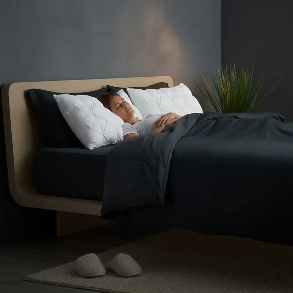 Goose Down Pillow with 750 Fill Power and Twisted Airflow Design in Standard, Queen, or King Sizes