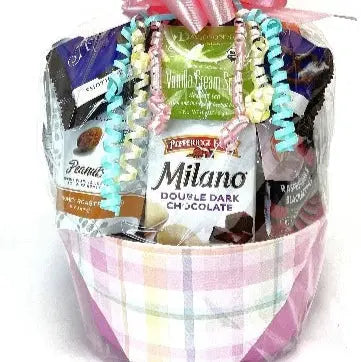 Gourmet Snack Gift Basket with Classic Cookies, Chocolates, Candies, Pretzels and Tea in Five Gift-Ready Styles