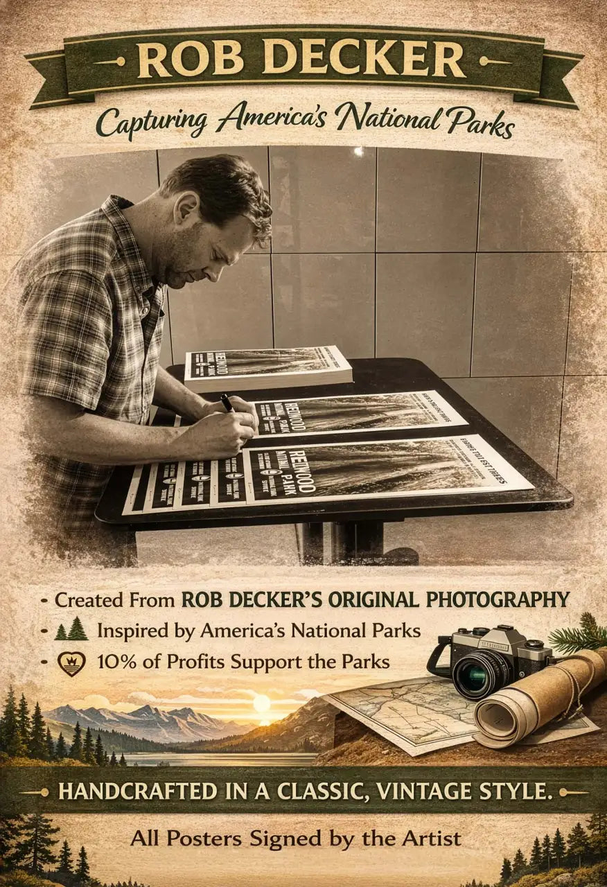 Joshua Tree National Park Poster in 1930s WPA Style on 100%