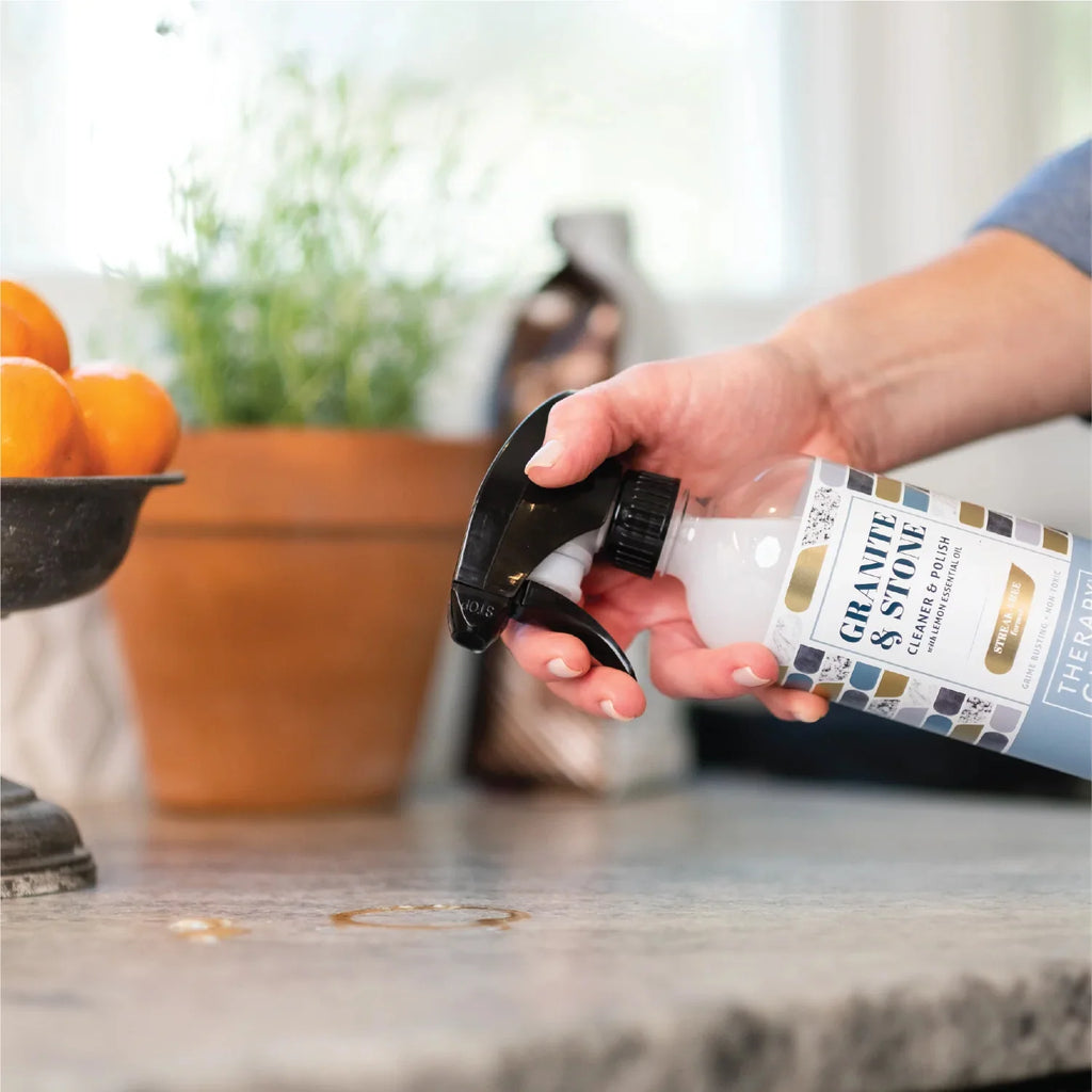 Granite and Stone Cleaner Polish 3-Pack for Streak-Free Shine on Kitchen Countertops and Stone Surfaces