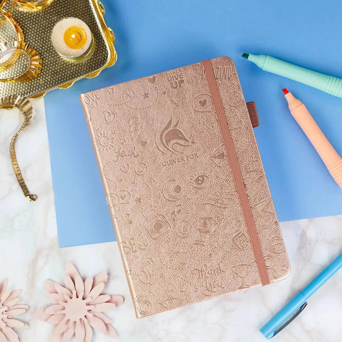 Gratitude Journal with 3-Month Guided Prompts, Daily Reflections, Weekly Trackers and A5 Writing Space