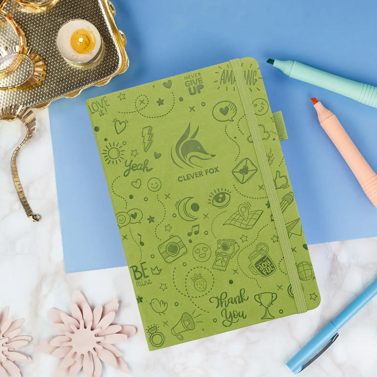Gratitude Journal with 3-Month Guided Prompts, Daily Reflections, Weekly Trackers and A5 Writing Space