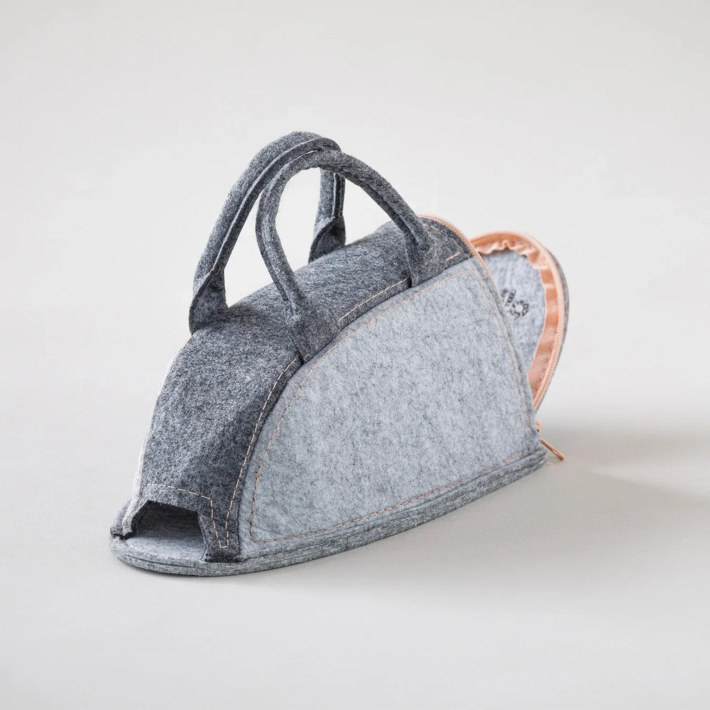 Gray Polyester Felt Mini Iron Case