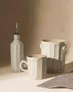 Gray Stoneware Oil and Vinegar Cruet