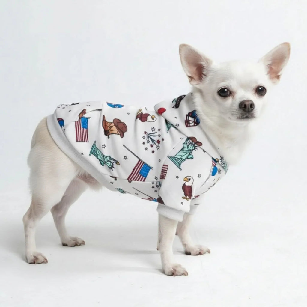 Grey Dog Hoodie, S