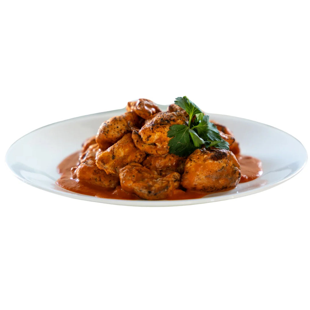 Grilled Chicken Breast Cubes in Vodka-Style Tomato Cream Sauce