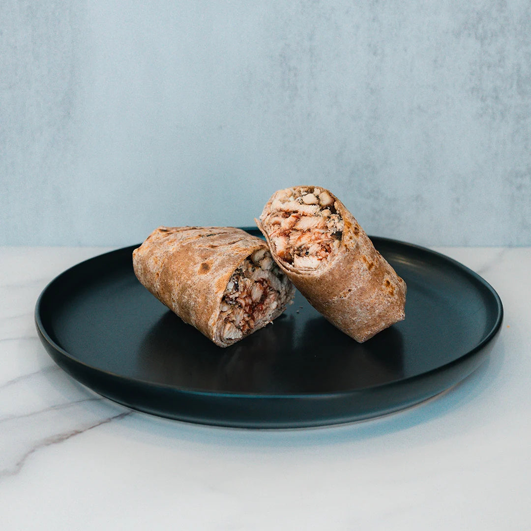Grilled Chicken Parmesan Wrap in a Whole Wheat Tortilla with Shredded Mozzarella for Lunch or Dinner