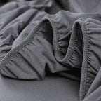Grounding Fitted Bed Sheet in White or Grey, Sized from Single to King for Your Bedroom Bedding