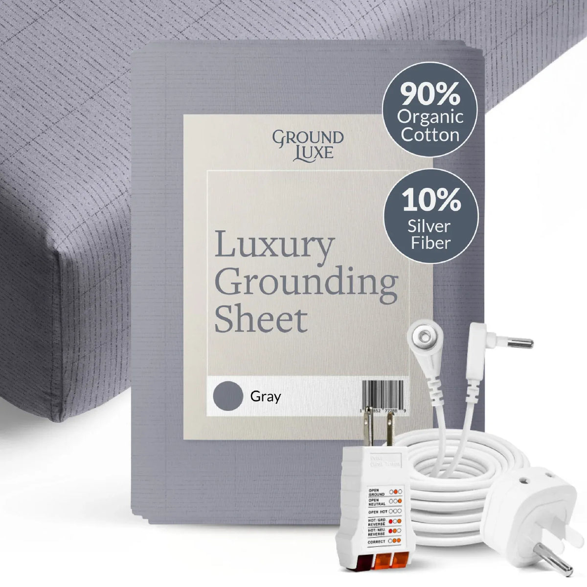 Grounding Fitted Sheet in Organic Cotton