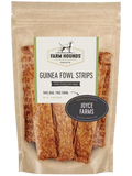 Guinea Fowl Dog Treat Strips Made from 100% Pasture-Raised Guinea