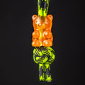 Gummy Bear Lanyard Bead in Translucent Orange Resin with a 550 Paracord Lanyard for Everyday Carry