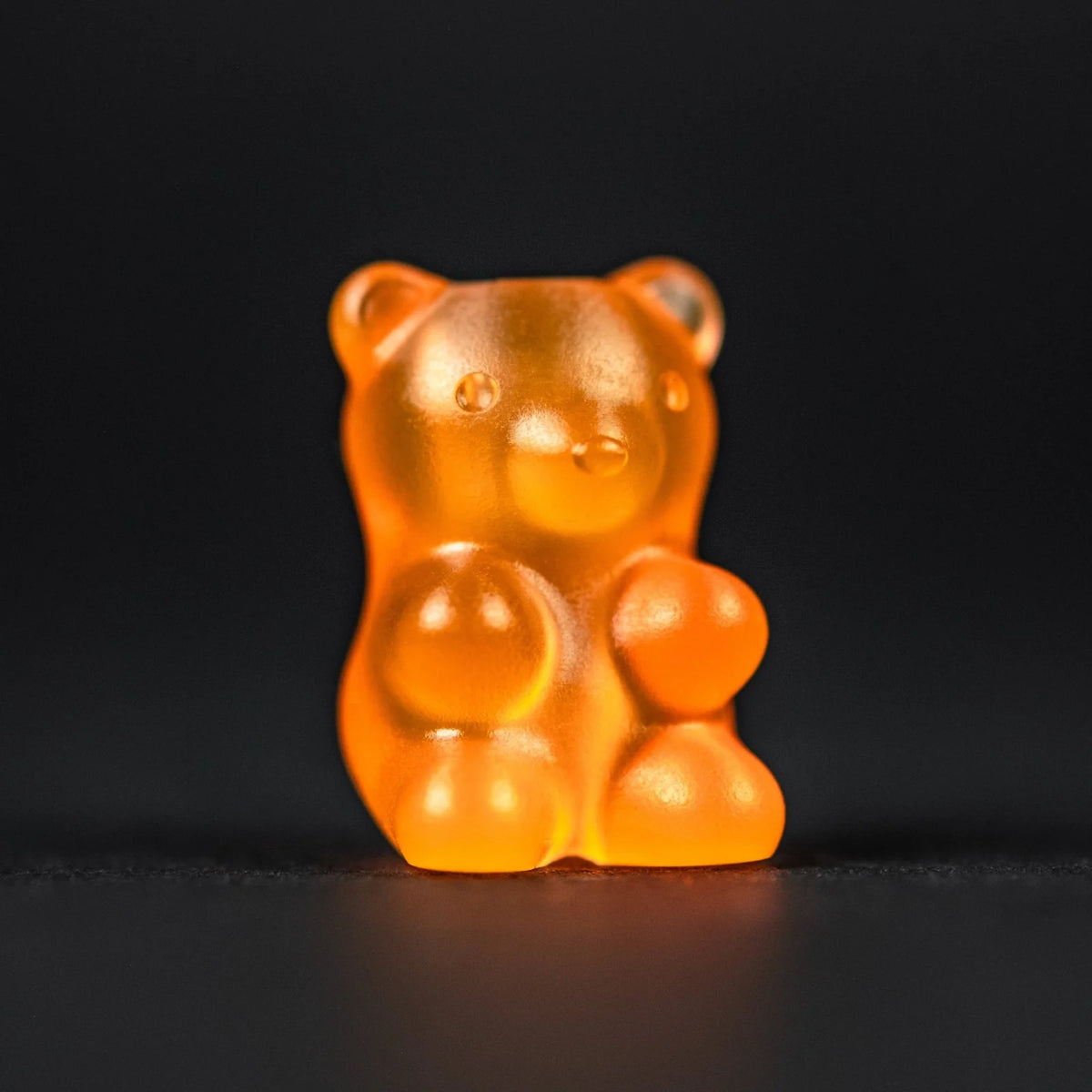 Gummy Bear Lanyard Bead in Translucent Orange Resin with a 550 Paracord Lanyard for Everyday Carry