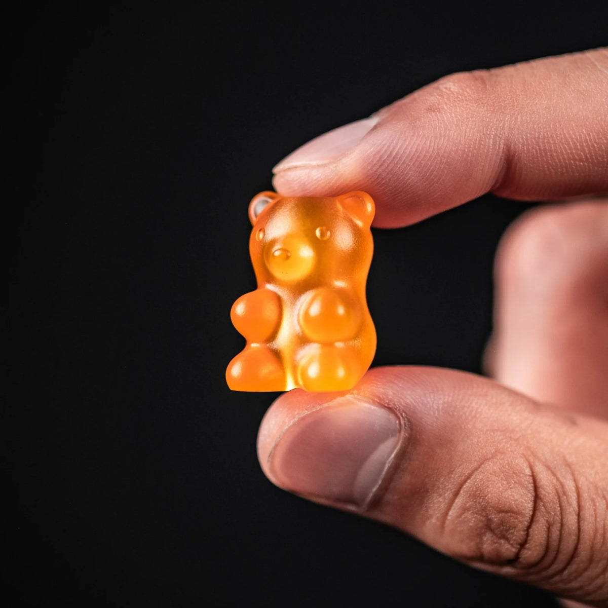 Gummy Bear Lanyard Bead in Translucent Orange Resin with a 550 Paracord Lanyard for Everyday Carry