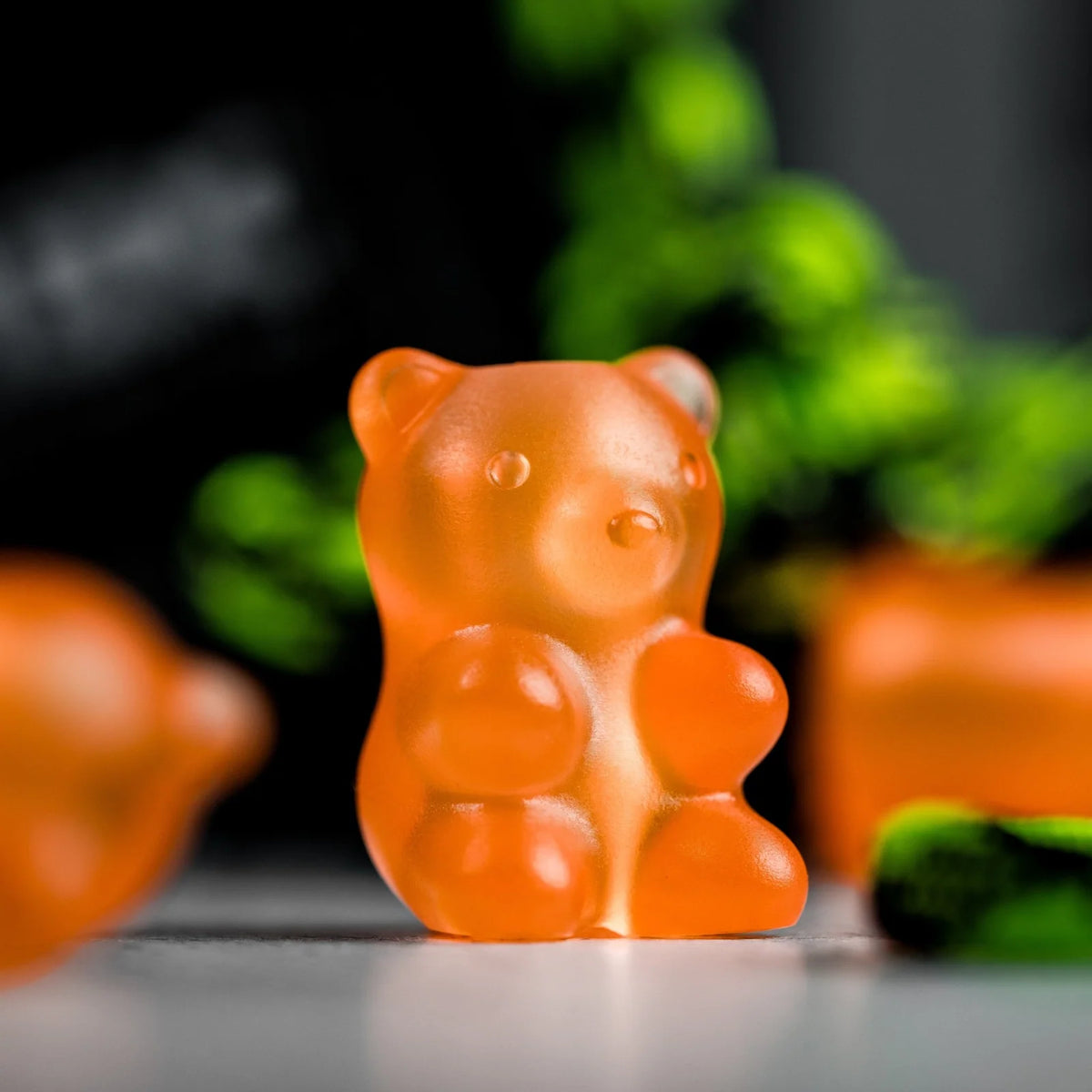 Gummy Bear Lanyard Bead in Translucent Orange Resin with a 550 Paracord Lanyard for Everyday Carry