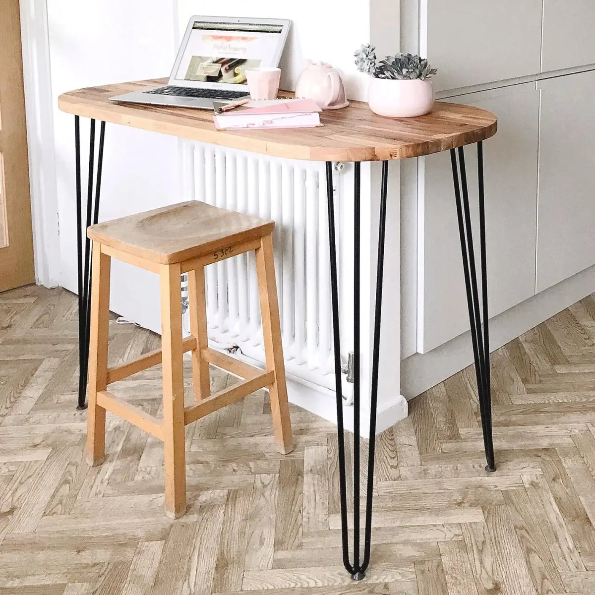 Hairpin Table Legs for Breakfast Bars and Kitchen Islands, 86cm Set of 4 in a Three-Rod Design