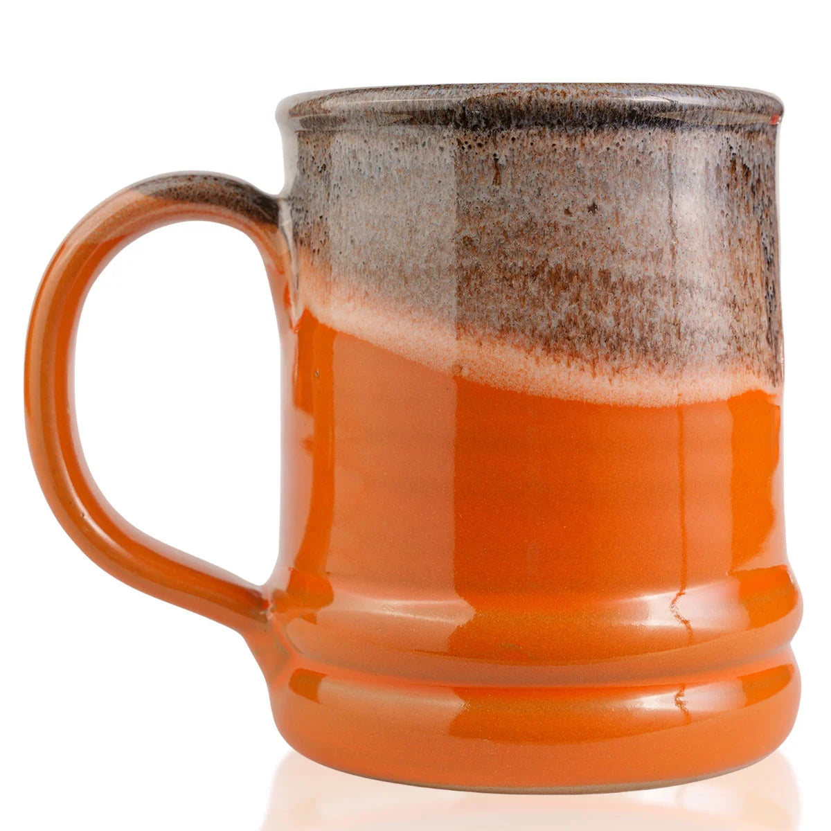 Halloween Ceramic Mug with Large Comfortable Handle, Orange Finish and 12–14 Ounce Capacity