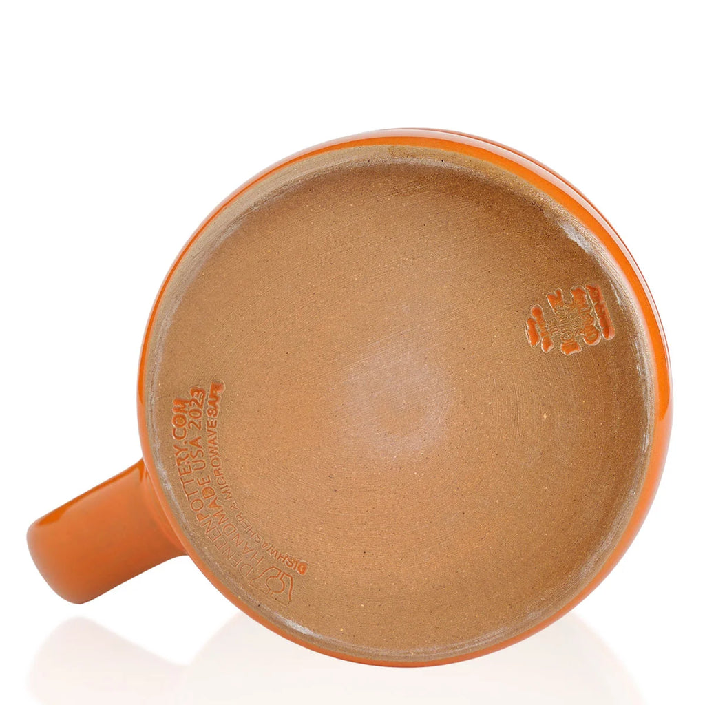 Halloween Ceramic Mug with Large Comfortable Handle, Orange Finish and 12–14 Ounce Capacity