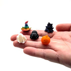Halloween Mini Figures in Random Assortments of 100 Micro or 50 Small 3D Printed Plastic Pieces