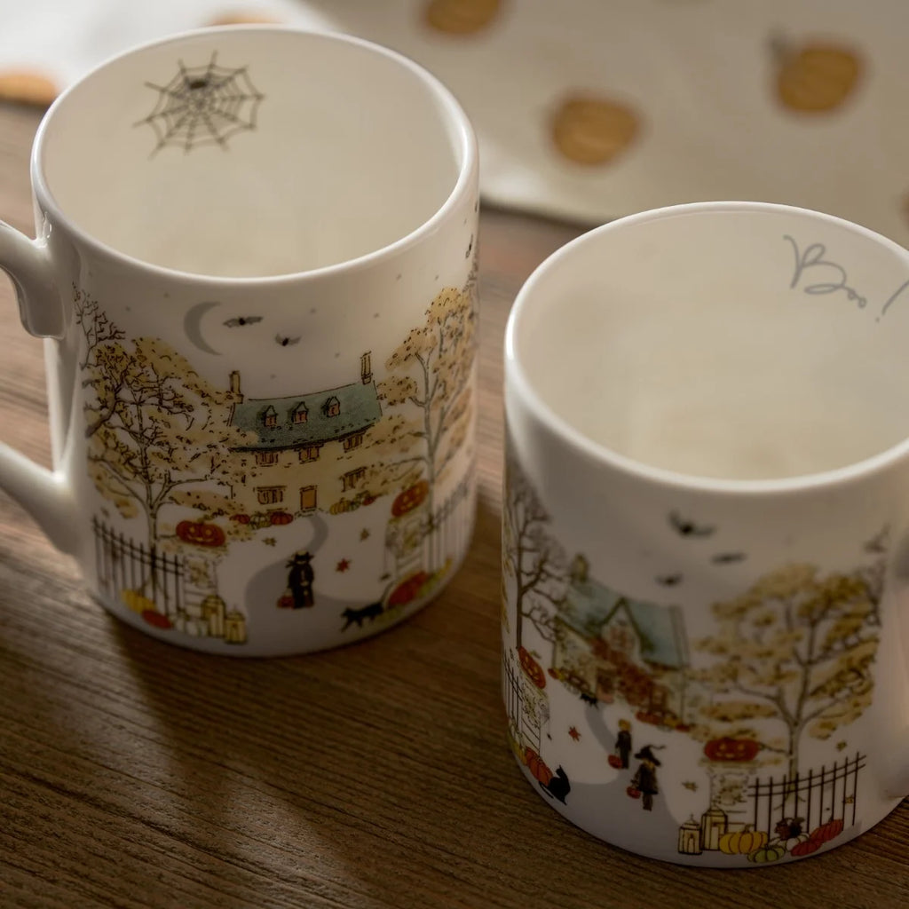 Halloween Mug in Fine Bone China with Trick-or-Treat Design, 275ml or 425ml Gift-Ready Drinkware