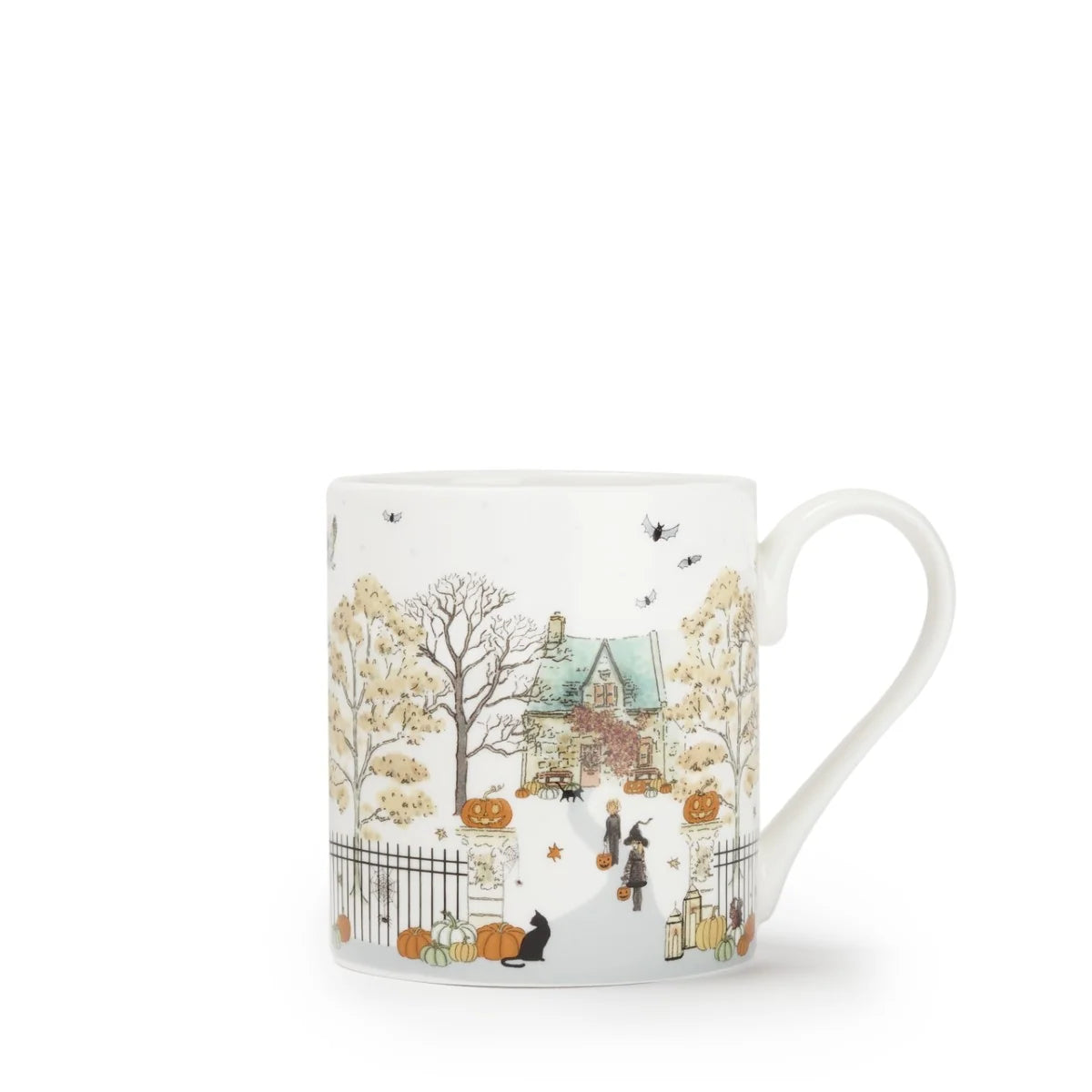 Halloween Mug in Fine Bone China with Trick-or-Treat Design, 275ml or 425ml Gift-Ready Drinkware — Standard (275ml)
