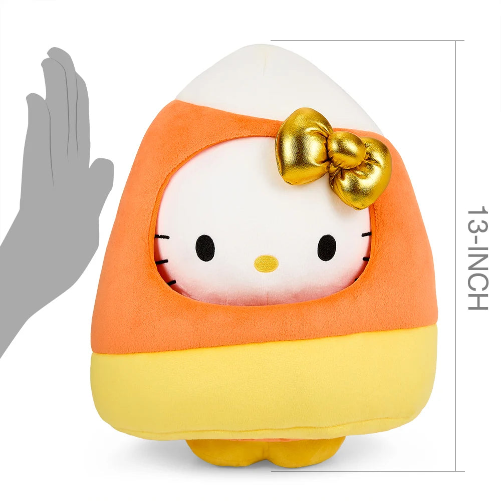 Halloween Plush Stuffed Animal, 13-Inch Candy Corn Character for Seasonal Display and Gift Giving