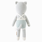 Hand-Knit Kitten Doll in Soft Cotton Yarn, Handmade in Peru