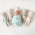 Hand-Knit Kitten Doll in Soft Cotton Yarn, Handmade in Peru