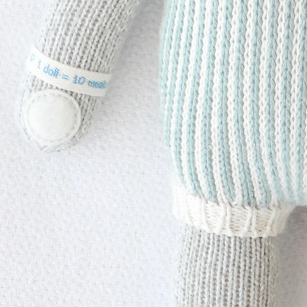 Hand-Knit Kitten Doll in Soft Cotton Yarn, Handmade in Peru
