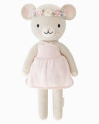 Hand Knit Mouse Doll with 100% Cotton Yarn, Soft Polyfill, and Two Height for Cuddling and Creative Play