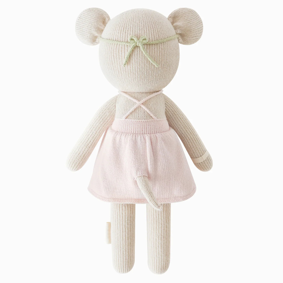 Hand Knit Mouse Doll with 100% Cotton Yarn, Soft Polyfill, and Two Height for Cuddling and Creative Play
