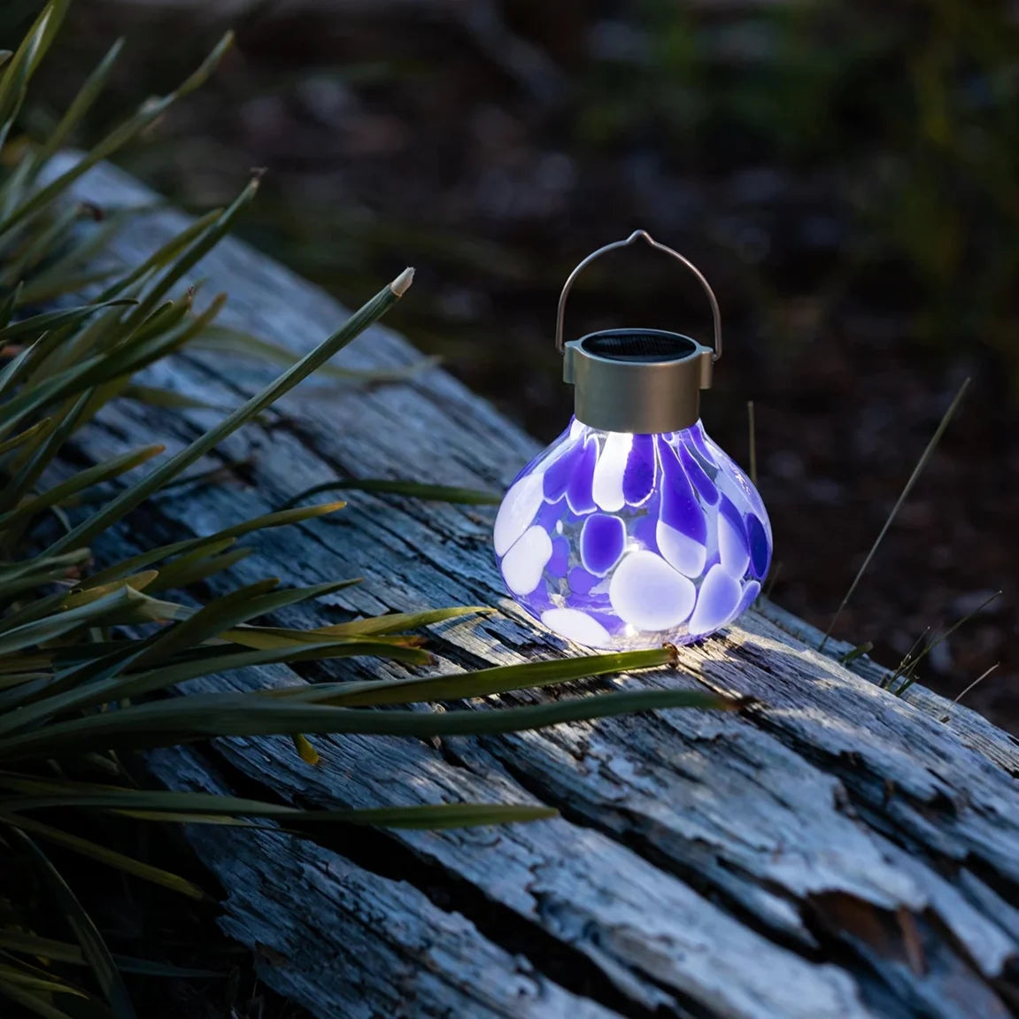 Handblown Glass Solar Lantern